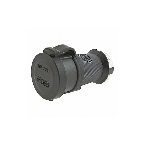 Hubbell Wiring Device-Kellems WT LckCon,Strt;20 A;Blk; Wht,Vlx,L21-20R HBL2513SW