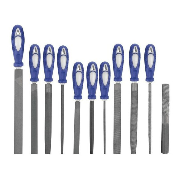 Westward Hand File Set,Bastard/Smooth,11 Pc 10Z754