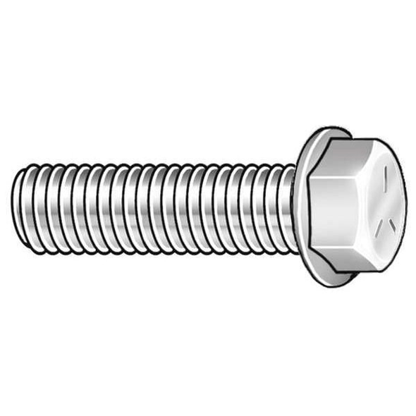 Class 8.8, M8-1.25 Flange Bolt, Zinc Yellow Steel, 30 mm L, 100 PK