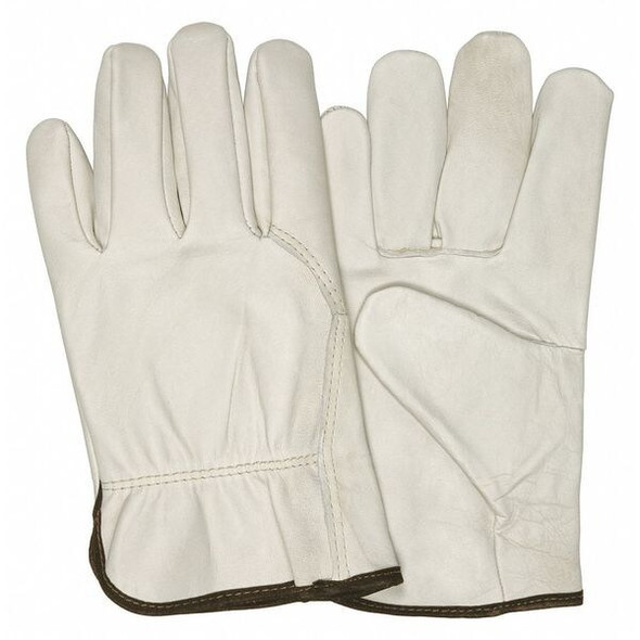 Mcr Safety Leather Gloves,Beige,L,PK12 3214L Mcr Safety Leather Gloves,Beige,L,PK12 3214L
