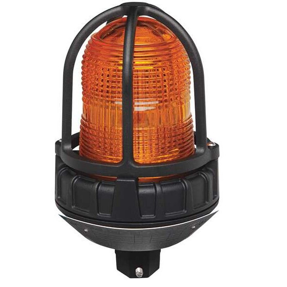 Strobe Light, Amber, LED, 24V AC/DC, 60 FPM, 6 17/32 in Dia., (F) 3/4 in NPT