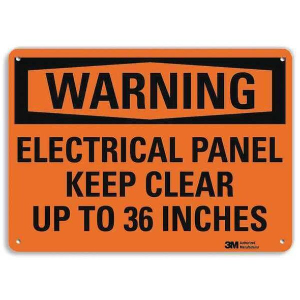 Lyle Warning Sign,Electrical Panel,7 in. H U6-1076-RA_10X7