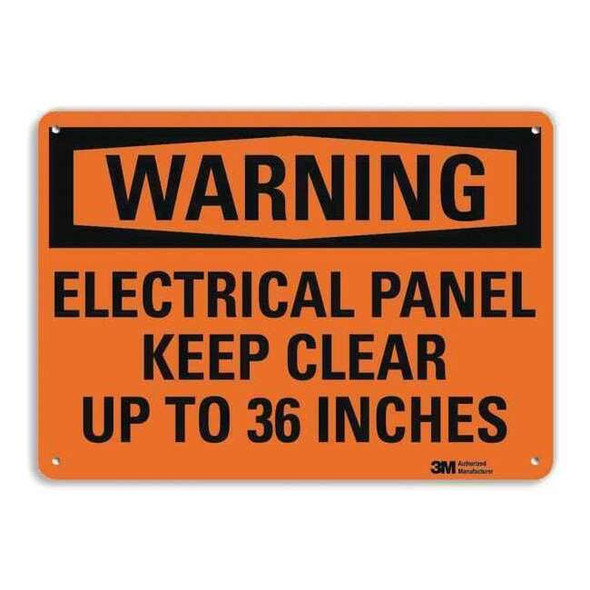 Lyle Warning Sign,Electrical Panel,7 in. H U6-1076-RA_10X7