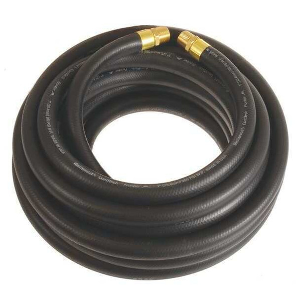 Continental 1" x 100 ft EPDM Coupled Air Hose 200 psi Black HZB10020-100-11-G