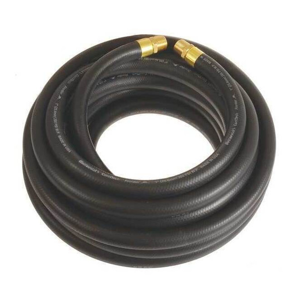 Continental 1" x 100 ft EPDM Coupled Air Hose 200 psi Black HZB10020-100-11-G