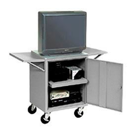 Global Industrial Set Of 2 Gray Side Shelves For Security Audio Visual Cart