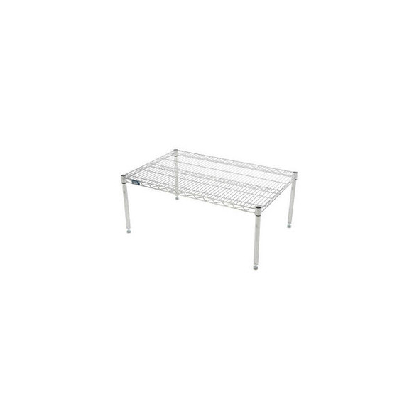 Nexelate Silver Epoxy Wire Dunnage Rack - 24""W x 24""D x 14""H