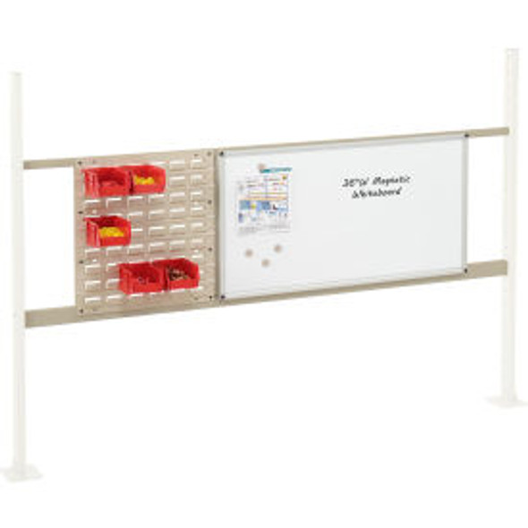 Global Industrial 18"" Louver & 36"" Whiteboard Panel Kit 72""W Tan