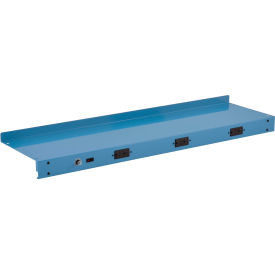 Global Industrial Steel Upper Shelf W/ 3 Duplex Outlets 48""W x 12""D Blue