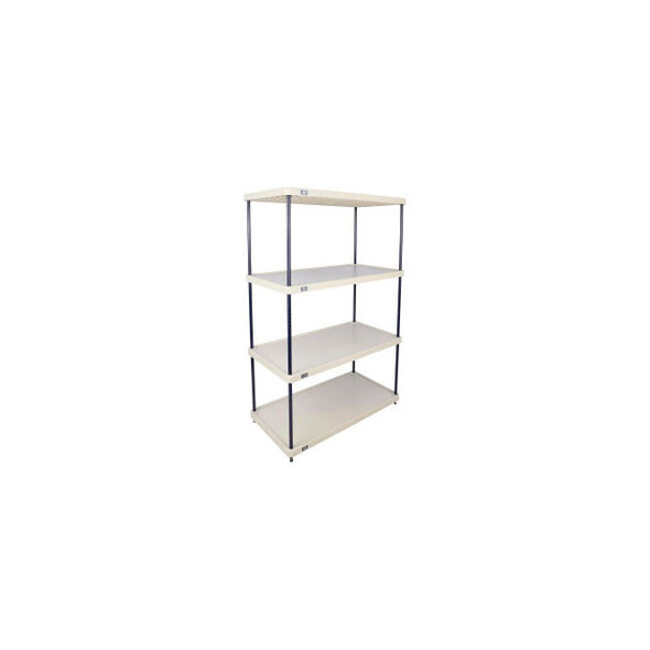 Nexel 4 Shelf Solid Plastic Shelving Unit Nexelon Posts 48""W x 24""D x 63""H