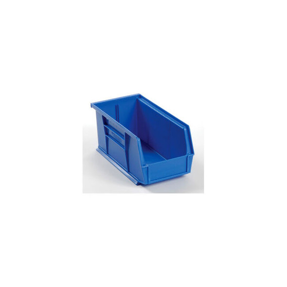 Global Industrial Plastic Hang & Stack Bin 10-7/8""L x 5-1/2""W x 4-3/4""H Blue