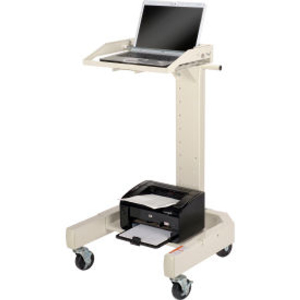 Global Industrial Orbit Mobile Laptop Cart Beige