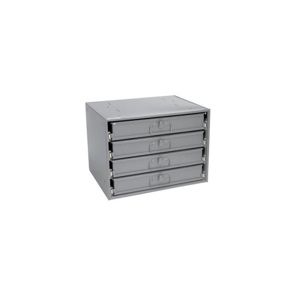 Durham Steel Compartment Box Rack Heavy Duty Bearing 20 x 15-3/4 x 15 with 4 of