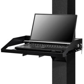 Global Industrial 17"" Locking Laptop Tray Kit 18""W x 14""D Black