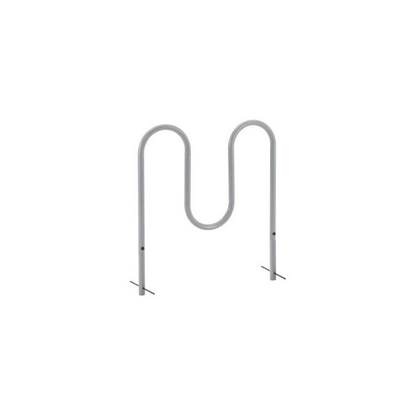 Global Industrial Wave Bike Rack 5-Bike Capacity Below Ground Mount Gray