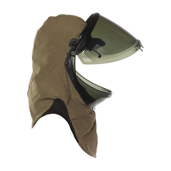 Arc Flash Hood, 4 PPE CAT, 40 cal/sq cm, Green, Universal
