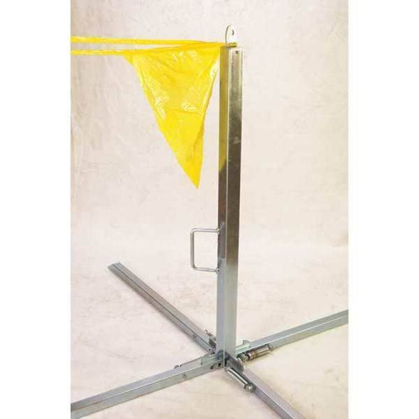Guardian Single Stanchion,39 In. H,Steel 15225