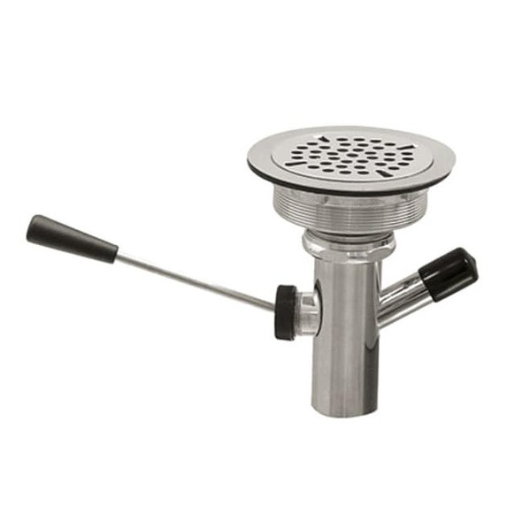 Advance Tabco Drain Assembly,Chrome,10" H,4 1/2" Dia K-67