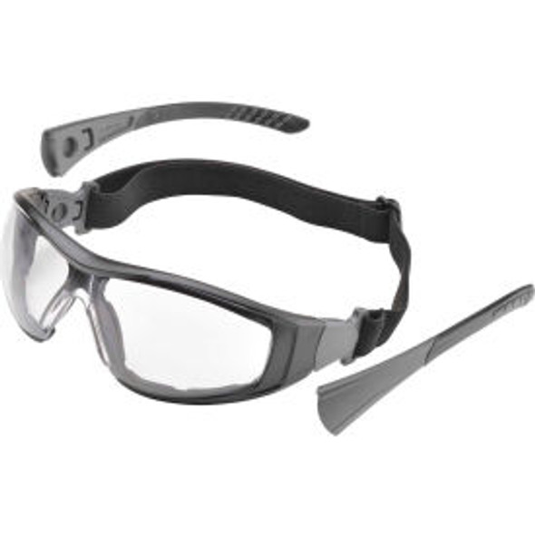 Elvex Go-Specs II Foam Lined Safety Glasses Clear Lens Black Frame
