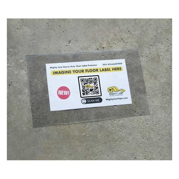 Mighty Line Laminate Sheet, PVC, 6 in W, PK50 MLLabel610HD