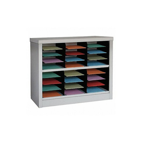 Manufacturer Varies Horizontal Literature Organizer 24 Compartments, Tan 5CRY1