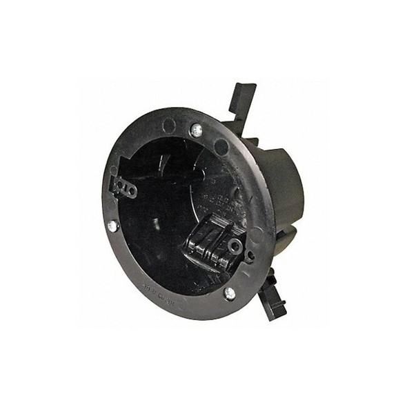 Electrical Box, 18 cu in, Ceiling Box Type, 1 Gang, Polycarbonate, Round Shape