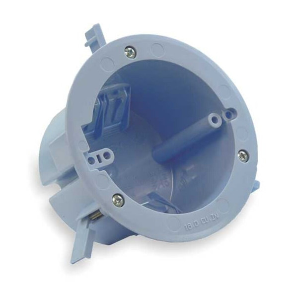 Electrical Box, 18 cu in, Ceiling Box Type, 1 Gang, Polycarbonate, Round Shape  EZ18COR