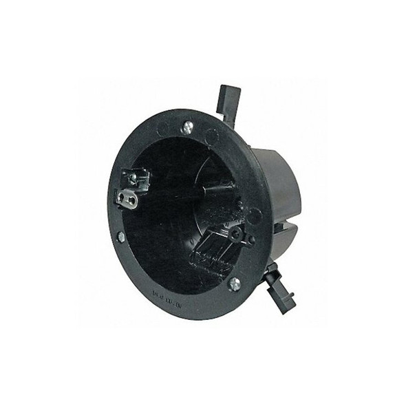 Electrical Box, 18 cu in, Ceiling Box Type, 1 Gang, Polycarbonate, Round Shape
