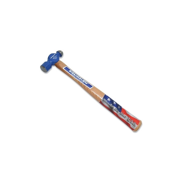 Commercial Ball Pein Hammer, Hickory Handle, 10 1/4 in, Forged Steel 4 oz Head