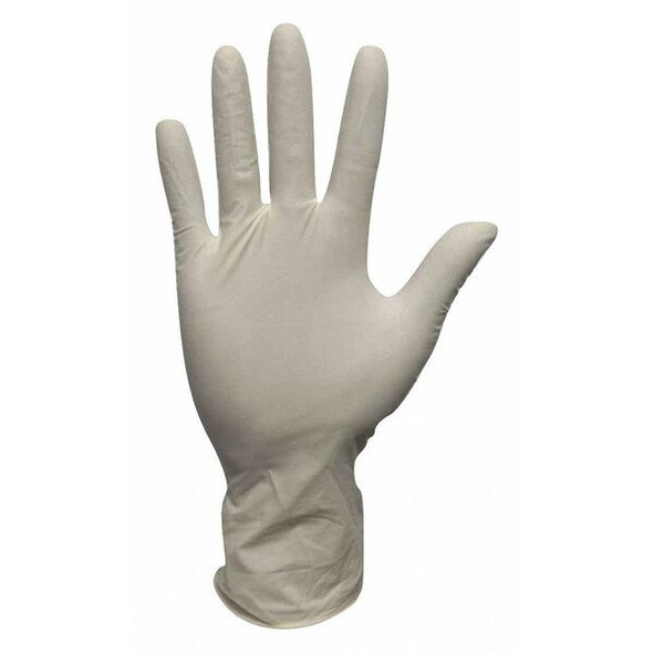Disposable Gloves, 4 mil Palm, Latex, Powdered, XL (10), 100 PK, Beige
