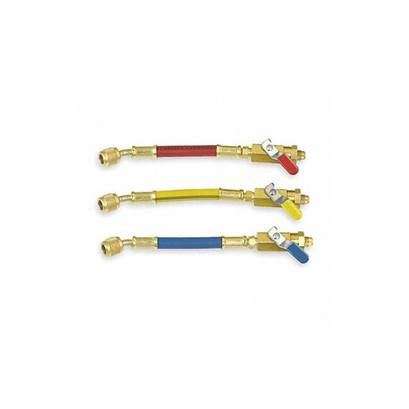 Imperial Ball Valve Hose Set,6 In,Red,Yellow,Blue 800-MBS