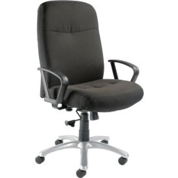 Interion Big & Tall Chair With High Back & Fixed Arms Fabric Black Interion Big & Tall Chair With High Back & Fixed Arms Fabric Black