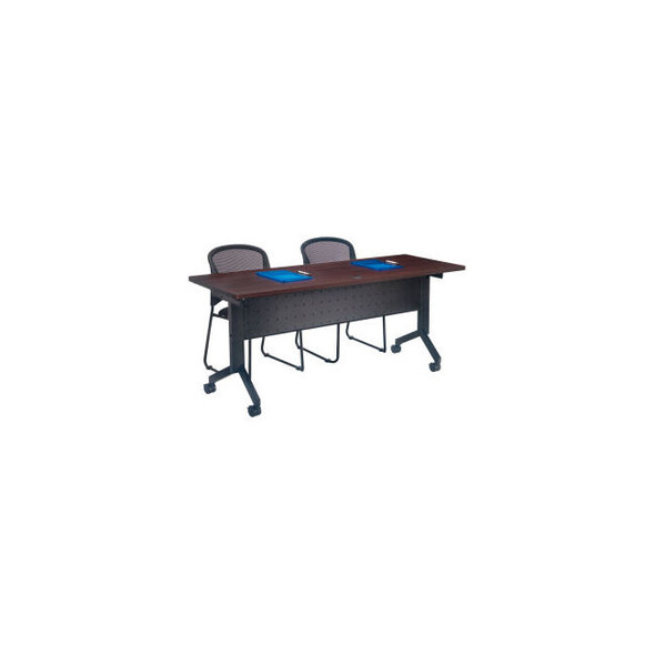 Interion Flip-Top Training Table 72""L x 24""W Walnut
