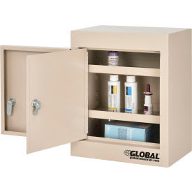 Global Industrial Small Narcotics Cabinet Double Door/Double Lock 12""W x 8""D x