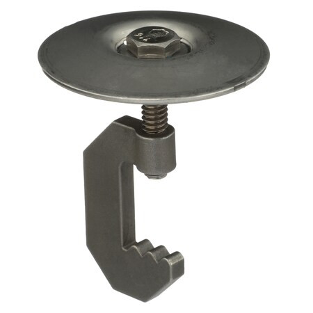 Grating Clip, For Screw Size 1/4 in, 316 Stainless Steel, 50 PK