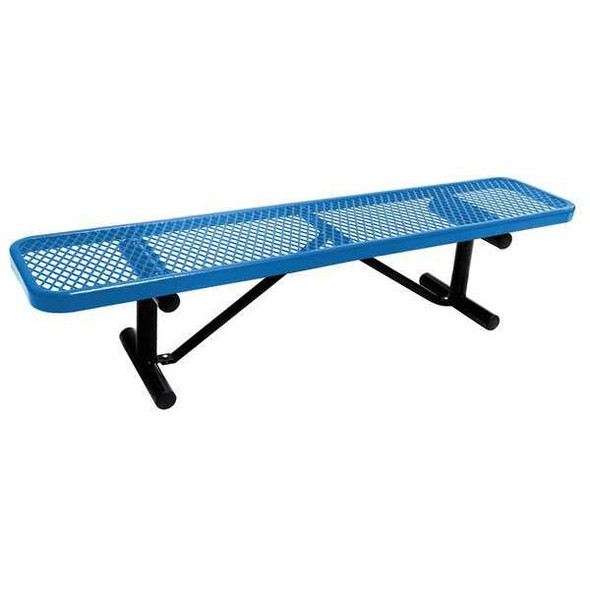 Manufacturer Varies Outdoor Bench,72 in L,Blue 4HUU6 Manufacturer Varies Outdoor Bench,72 in L,Blue 4HUU6