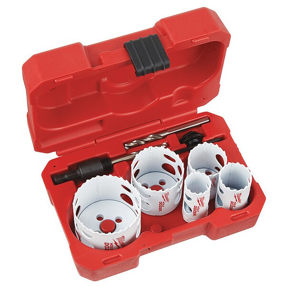 Milwaukee Tool 9 pc. HOLE DOZER Large Diameter Bi-Metal Hole Saw Set 49-22-4009