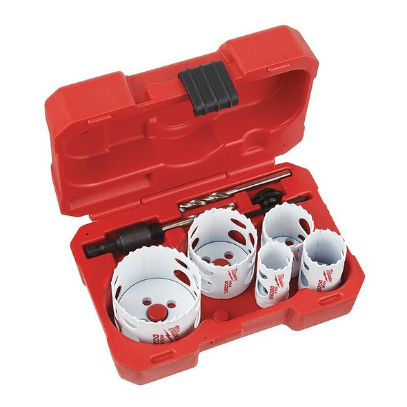 Milwaukee Tool 9 pc. HOLE DOZER Large Diameter Bi-Metal Hole Saw Kit 49-22-4009