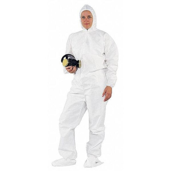 Kleenguard Hooded Disp. Coveralls,White,XL,PK24 49124