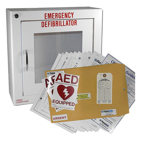 First Voice Defibrillator Storage Cabinet,White TS180SM-MD