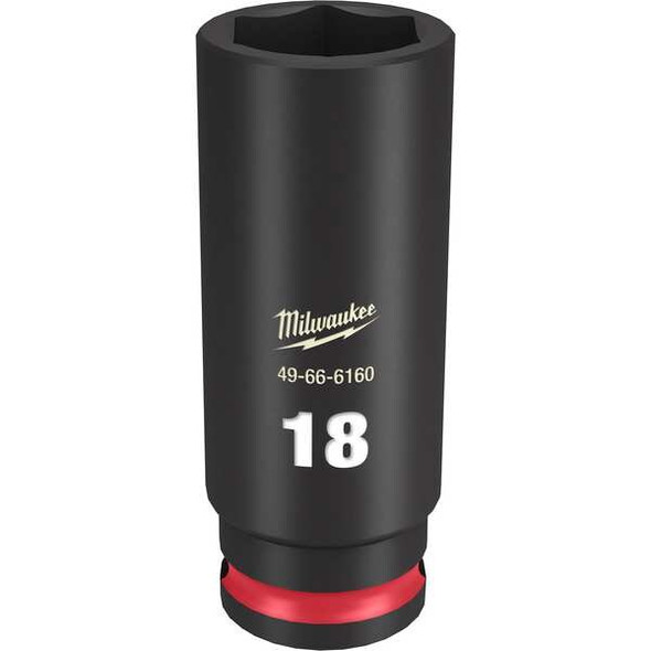 18mm SHOCKWAVE Impact Duty 3/8 in. Drive Deep Well 6 Point Impact Socket