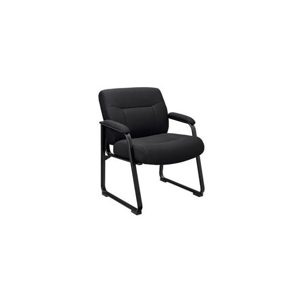 Interion Big and Tall Waiting Room Chair - Fabric - High Back - Black