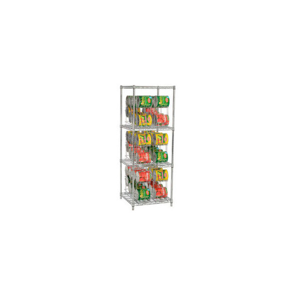 Nexel CR2424C Can Rack System 3 Tier Chrome 24""W X 24""D x 66""H