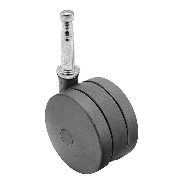 60mm Non-Marking Nylon Swivel Caster, No Brake, Loads Up To 100 lb