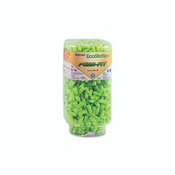 EcoStation™ Dispenser Snap-In Earplug Refill, Recyclable Bottle, Foam Earplugs, Bright Green, Pura-Fit®