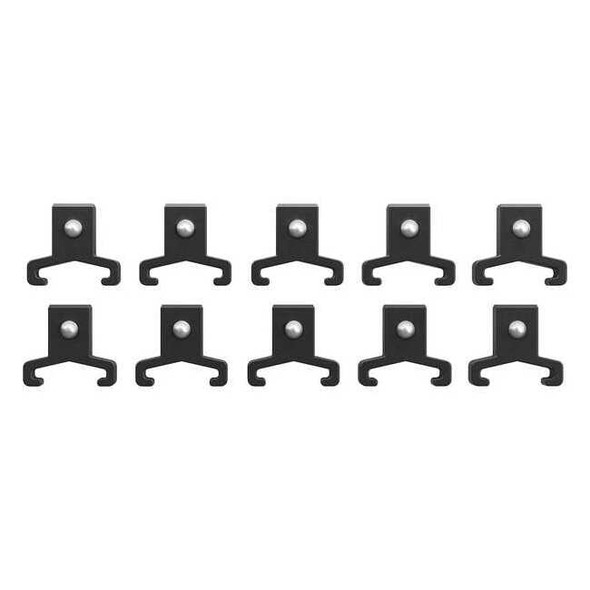 Milwaukee Tool Socket Rail Clip,Blk,Drive Size1/2",PK10 49-66-6741
