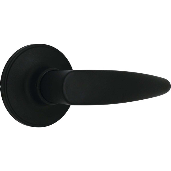 Steel Pro Matte Black Straight Privacy Door Lever LHX901B