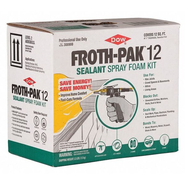 Froth-Pak Foam Sealant Kit,Cream,3 lb 12030014 Froth-Pak Foam Sealant Kit,Cream,3 lb 12030014