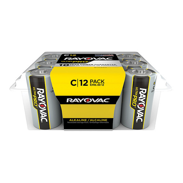 Rayovac® Ultra Pro™ C Alkaline Batteries, Contractor Pack, 12/Pkg