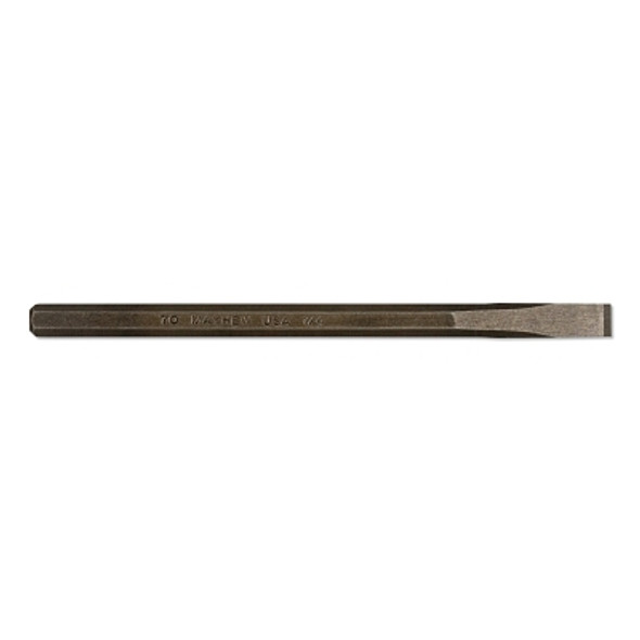Cold Chisels, 5 in Long, 1/4 in Cut, Sand Blasted, 12 per box